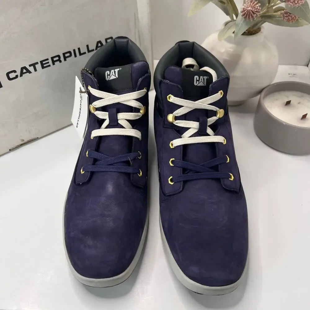 Caterpillar Poe Chukka Suede Leather Boot Evening Blue P717727 Men's 12 M NWD